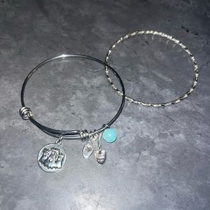 Beach Bangle Charm Bracelet and Silver Bangle Set!